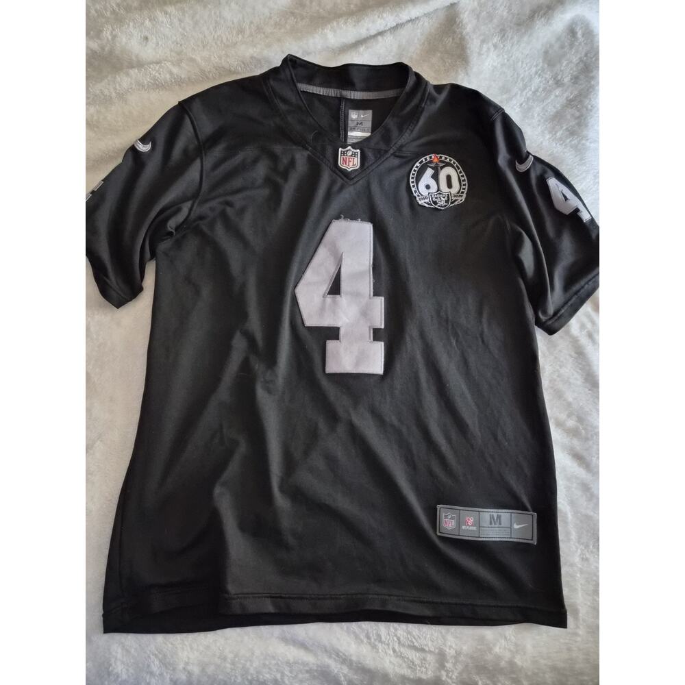 Size Medium 60TH ANNIVERSARY EDITION Nike NFL Raiders CARR #4 2019 On Field